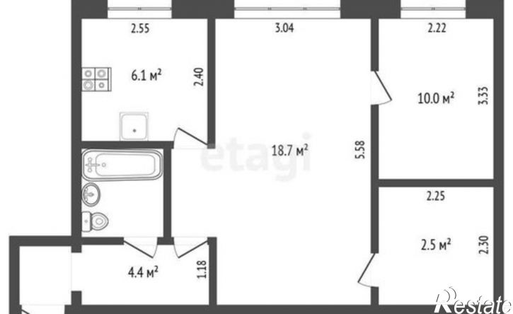 2-комн квартира проспект 50 лет Октября, 15/7,  д. 15/7