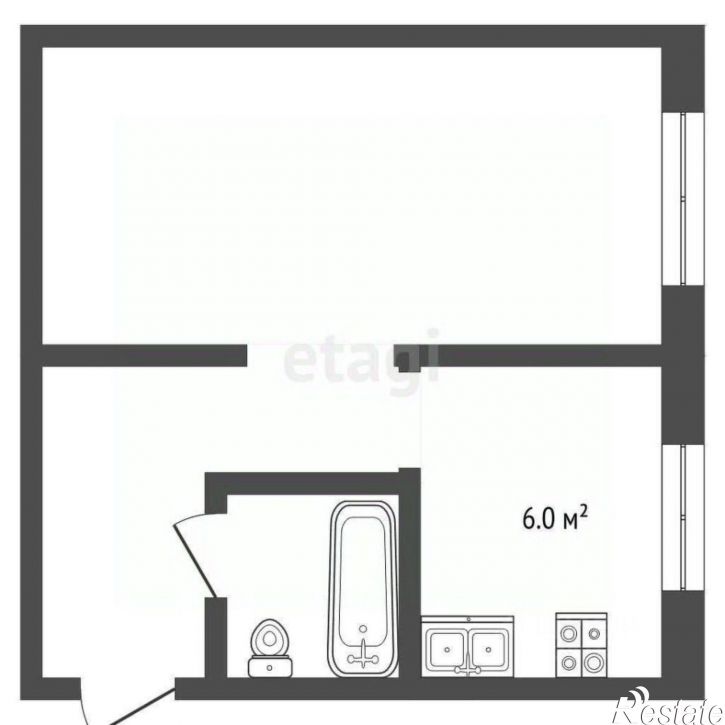 1-комн квартира Рябиковская улица, 35А,  д. 35А