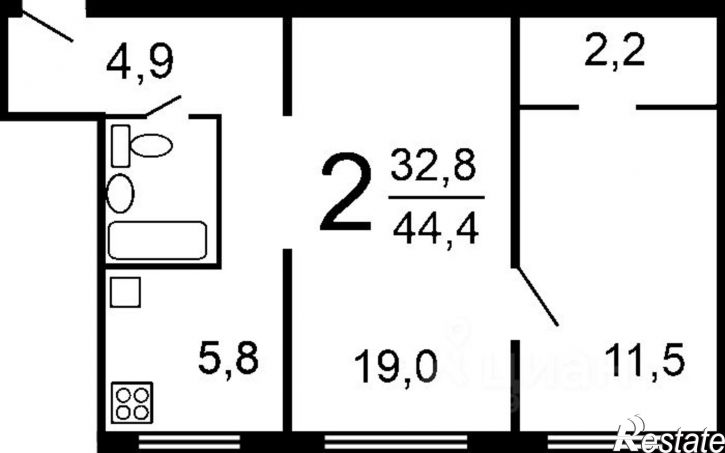 2-комн квартира проспект Победы, 7,  д. 7