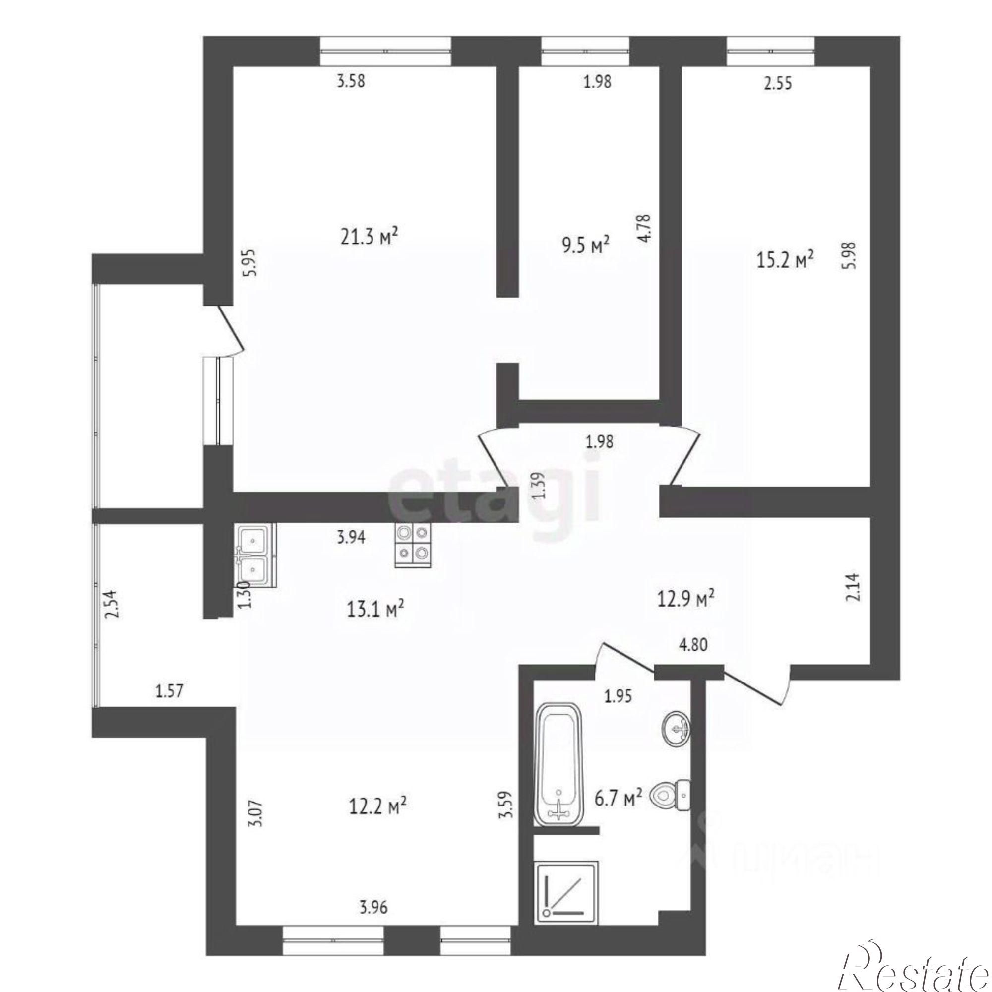 Купить квартиру за 18 000 000 рублей на Туристический проезд, 14А