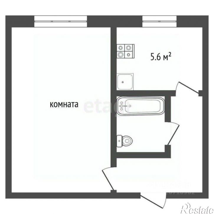 1-комн квартира проспект Циолковского, 17,  д. 17